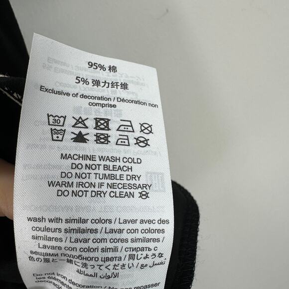 Marc Jacobs The Monogram Baby Tee Shirt Black Ivory Logo Crewneck Small NWT - Picture 9 of 11